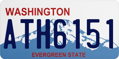 WA license plate ATH6151