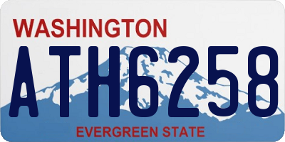 WA license plate ATH6258
