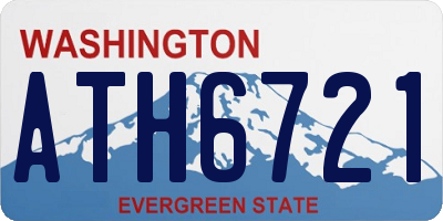 WA license plate ATH6721