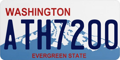 WA license plate ATH7200