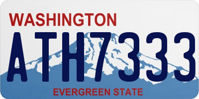 WA license plate ATH7333