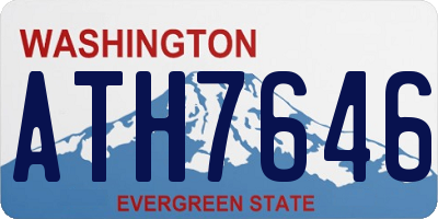 WA license plate ATH7646