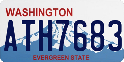 WA license plate ATH7683