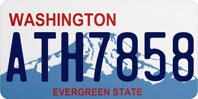 WA license plate ATH7858