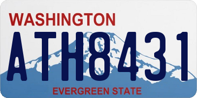 WA license plate ATH8431