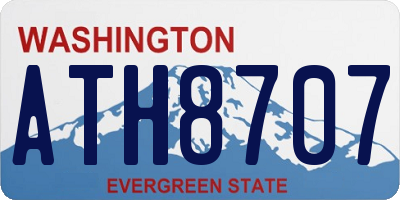 WA license plate ATH8707