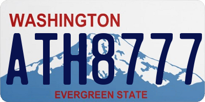 WA license plate ATH8777