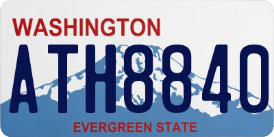 WA license plate ATH8840