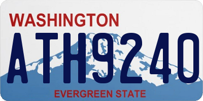 WA license plate ATH9240