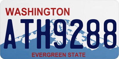 WA license plate ATH9288