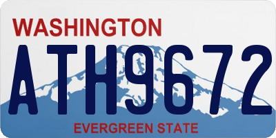WA license plate ATH9672