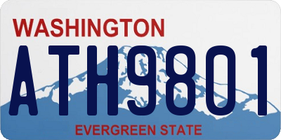 WA license plate ATH9801