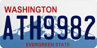 WA license plate ATH9982