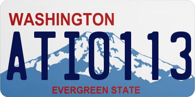 WA license plate ATI0113