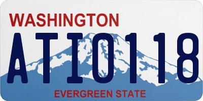 WA license plate ATI0118