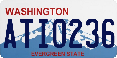 WA license plate ATI0236