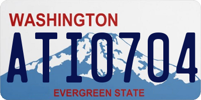 WA license plate ATI0704