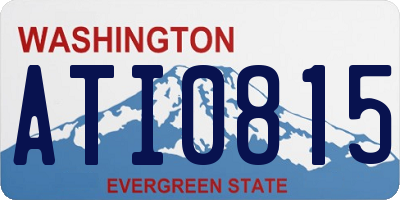 WA license plate ATI0815