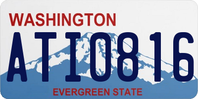 WA license plate ATI0816