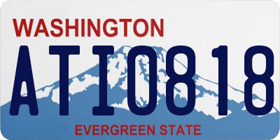WA license plate ATI0818