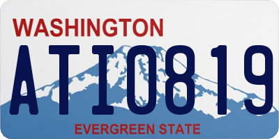 WA license plate ATI0819