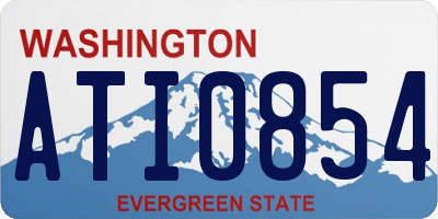 WA license plate ATI0854