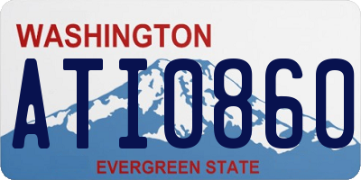 WA license plate ATI0860