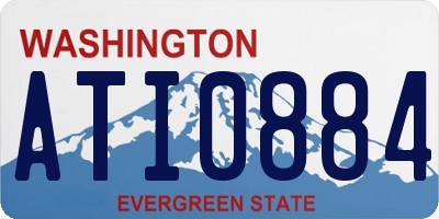 WA license plate ATI0884