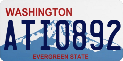WA license plate ATI0892
