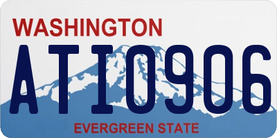 WA license plate ATI0906