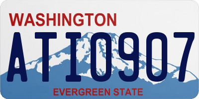 WA license plate ATI0907