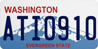 WA license plate ATI0910
