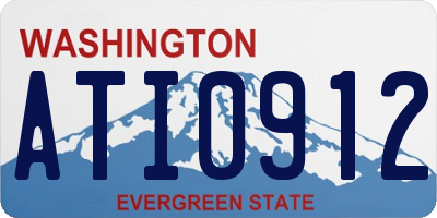 WA license plate ATI0912