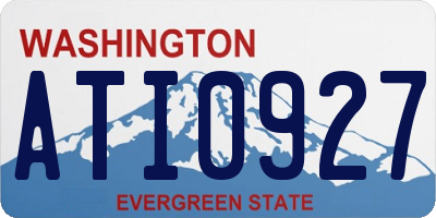 WA license plate ATI0927