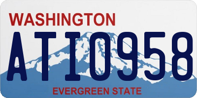 WA license plate ATI0958