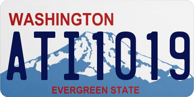 WA license plate ATI1019