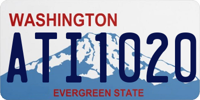 WA license plate ATI1020