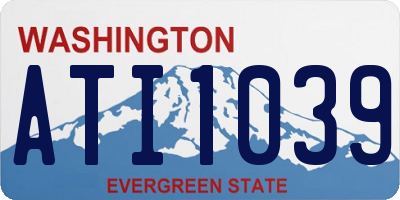 WA license plate ATI1039