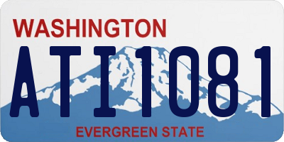 WA license plate ATI1081