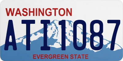 WA license plate ATI1087