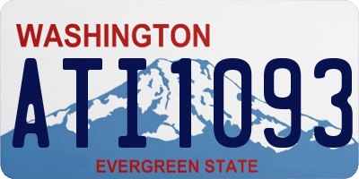 WA license plate ATI1093