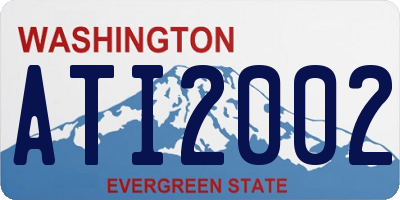 WA license plate ATI2002