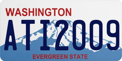 WA license plate ATI2009
