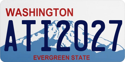 WA license plate ATI2027