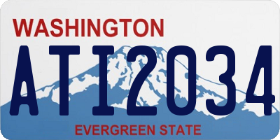 WA license plate ATI2034