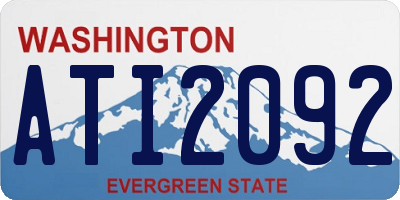 WA license plate ATI2092