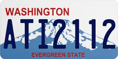 WA license plate ATI2112