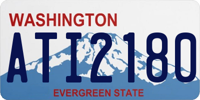 WA license plate ATI2180