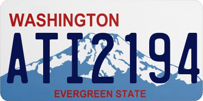 WA license plate ATI2194