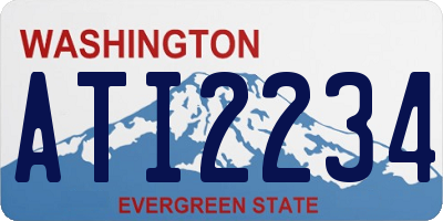 WA license plate ATI2234